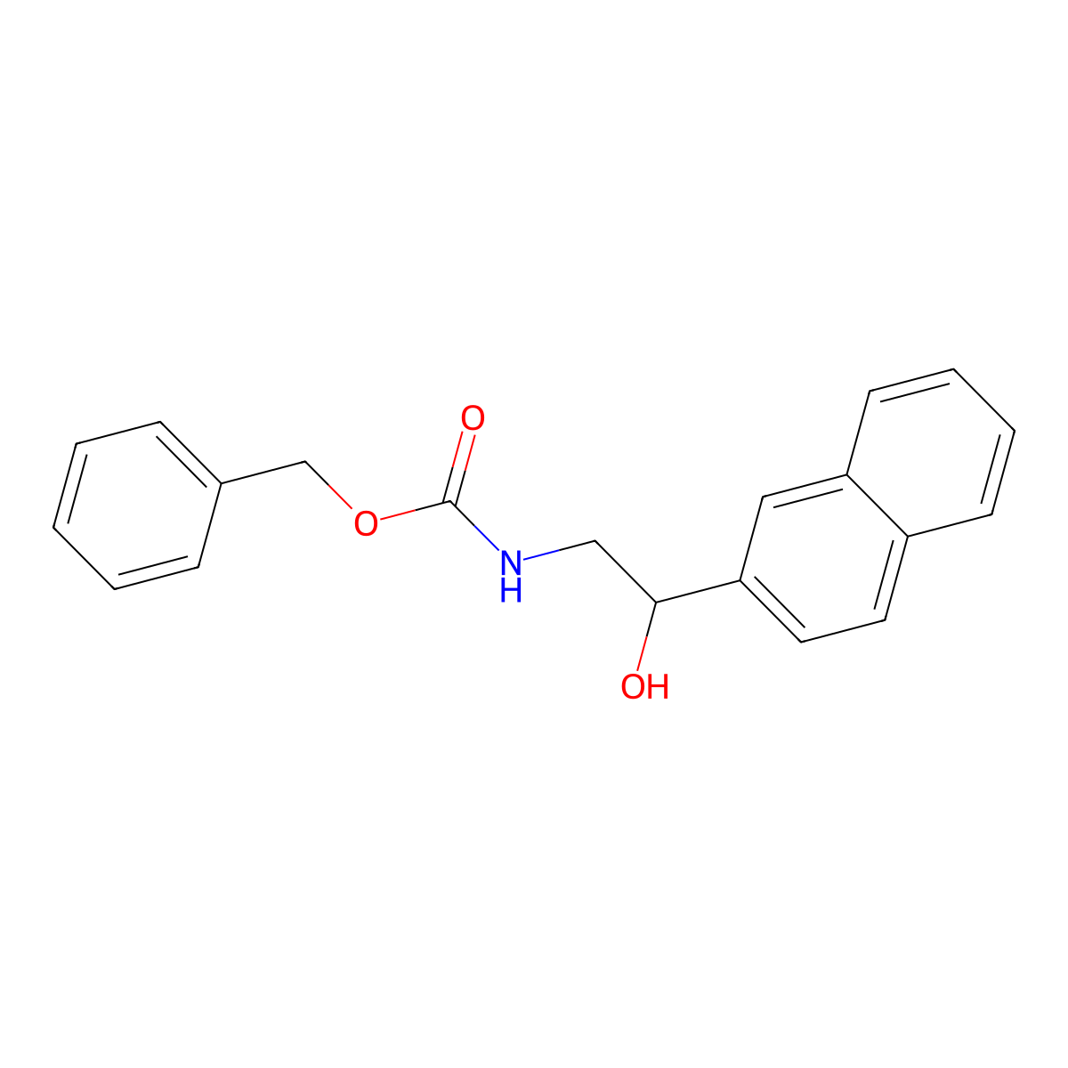 benzyl N-[2-hydroxy-2-(naphthalen-2-yl)ethyl]carbamate molecular structure, CAS 2149183-59-3
