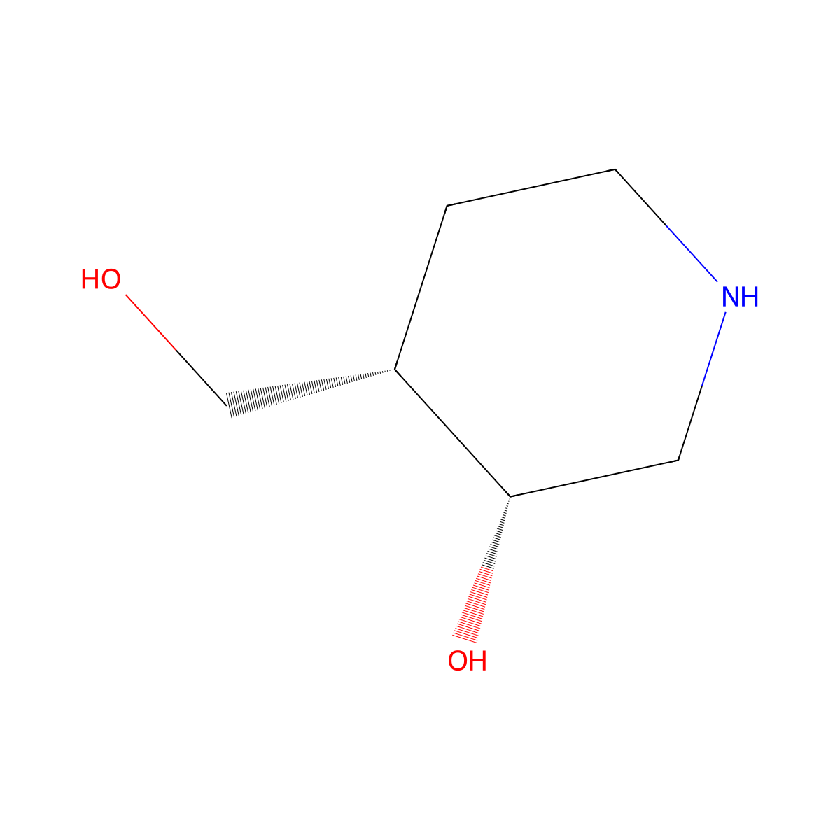 (3R,4S)-4-(Hydroxymethyl)piperidin-3-ol molecular structure, CAS 21492-03-5
