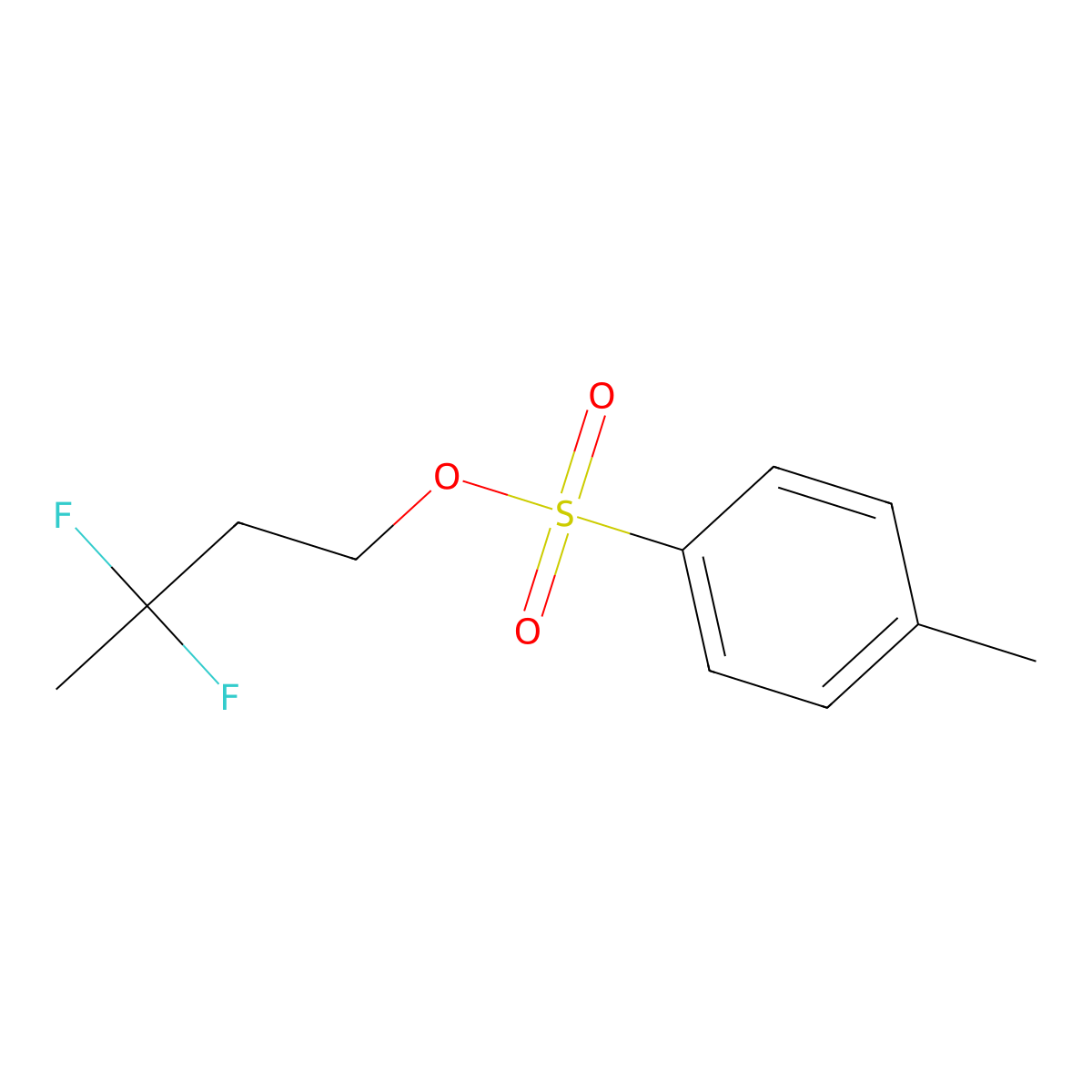 3,3-Difluorobutyl 4-methylbenzene-1-sulfonate molecular structure, CAS 2149238-29-7