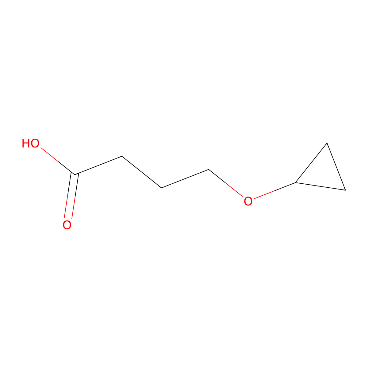 4-Cyclopropoxybutanoic acid molecular structure, CAS 2149247-88-9