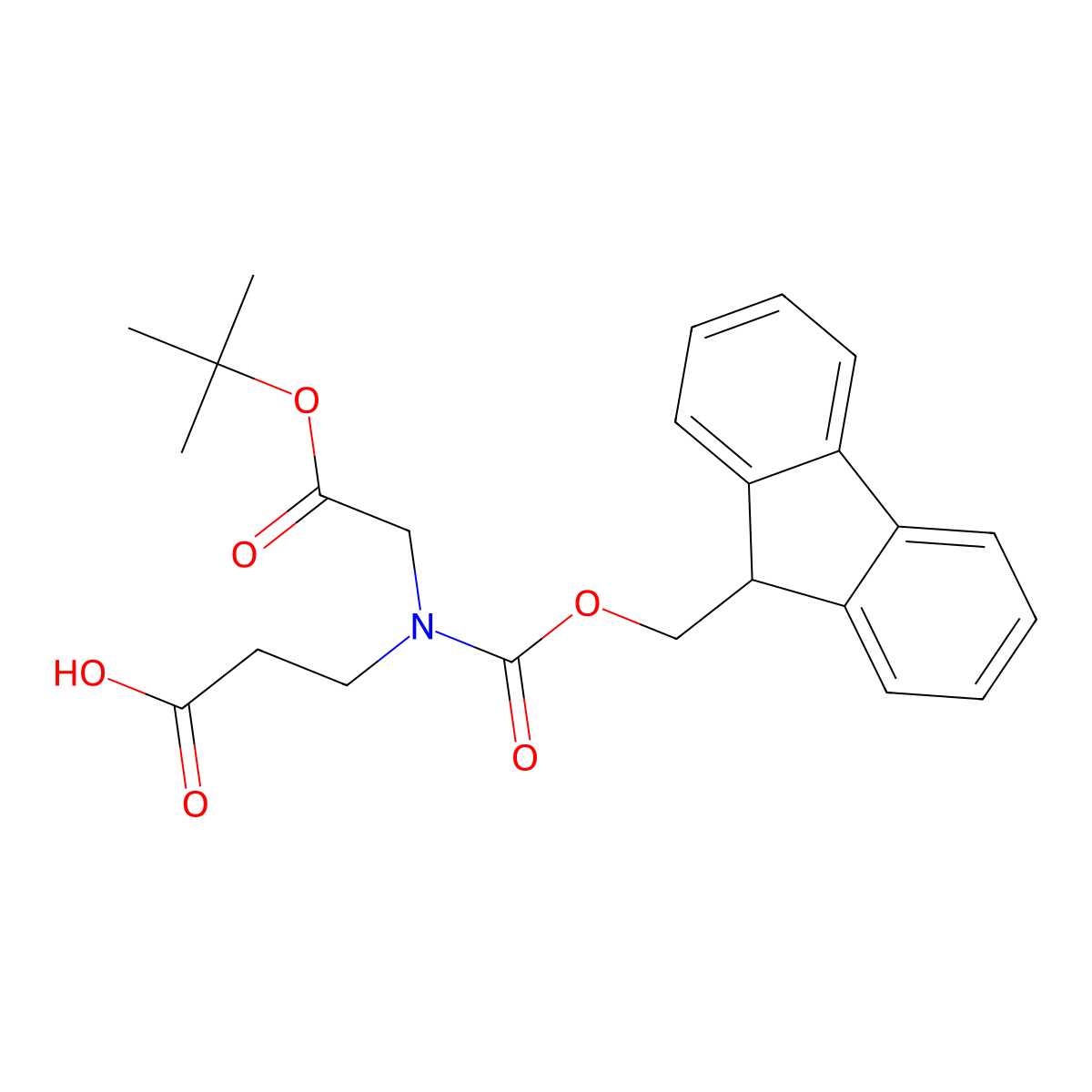 N-[2-(1,1-Dimethylethoxy)-2-oxoethyl]-N-[(9H-fluoren-9-ylmethoxy)carbonyl]-beta-alanine molecular structure, CAS 2149270-37-9