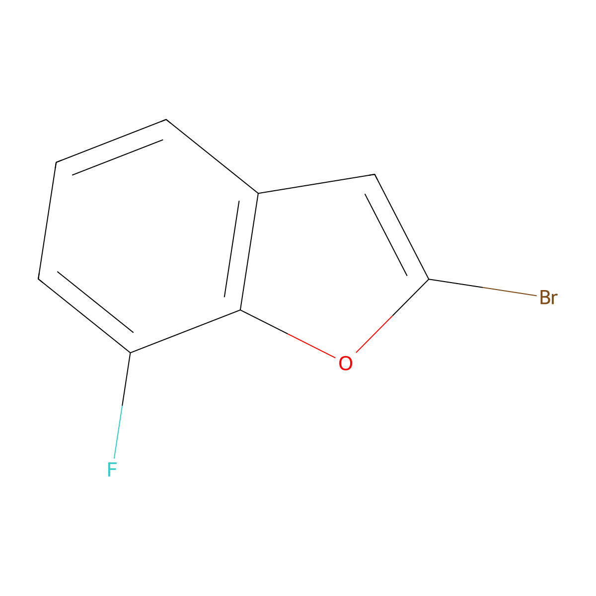 2-Bromo-7-fluorobenzofuran molecular structure, CAS 2149296-88-6