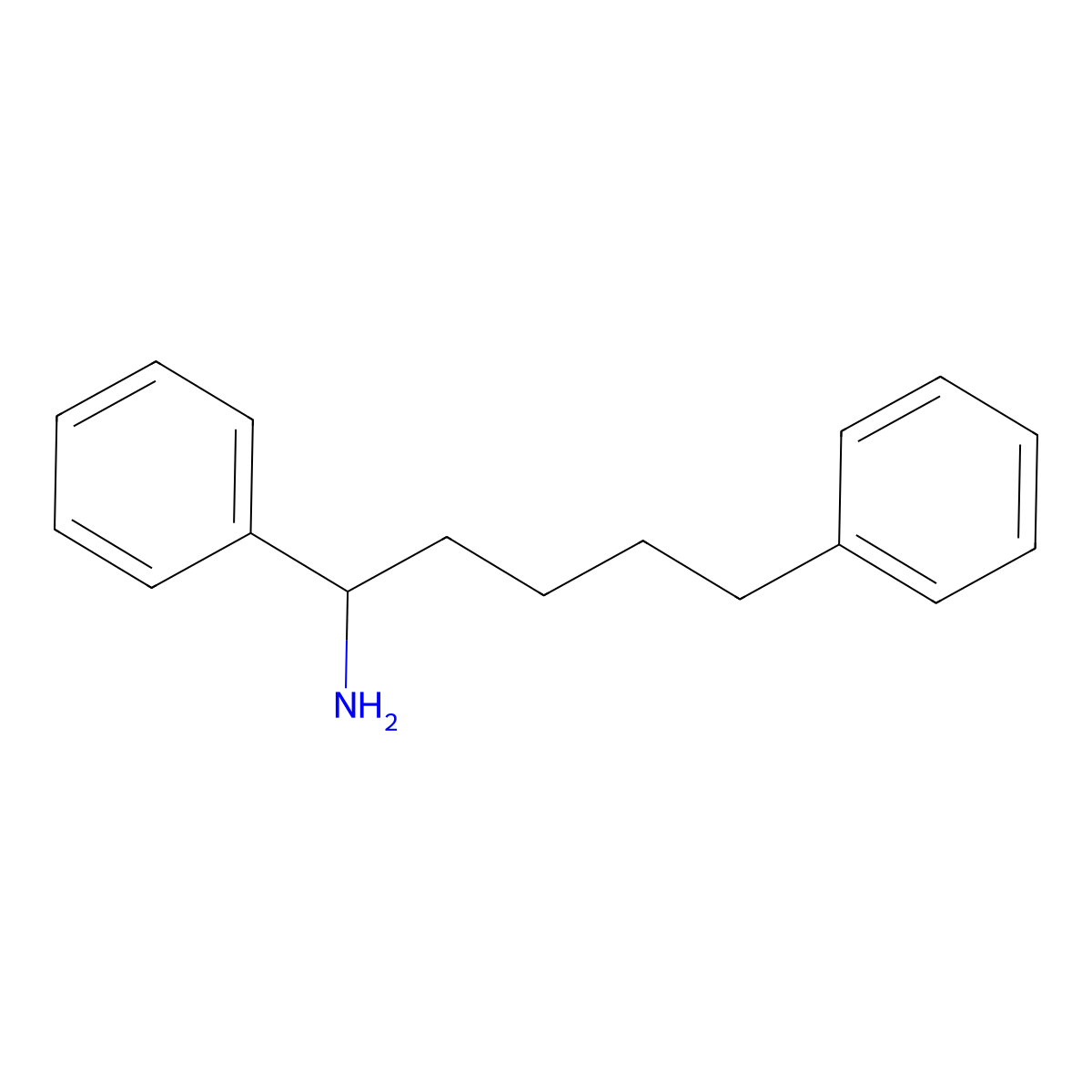 1,5-Diphenylpentan-1-amine molecular structure, CAS 21493-12-9