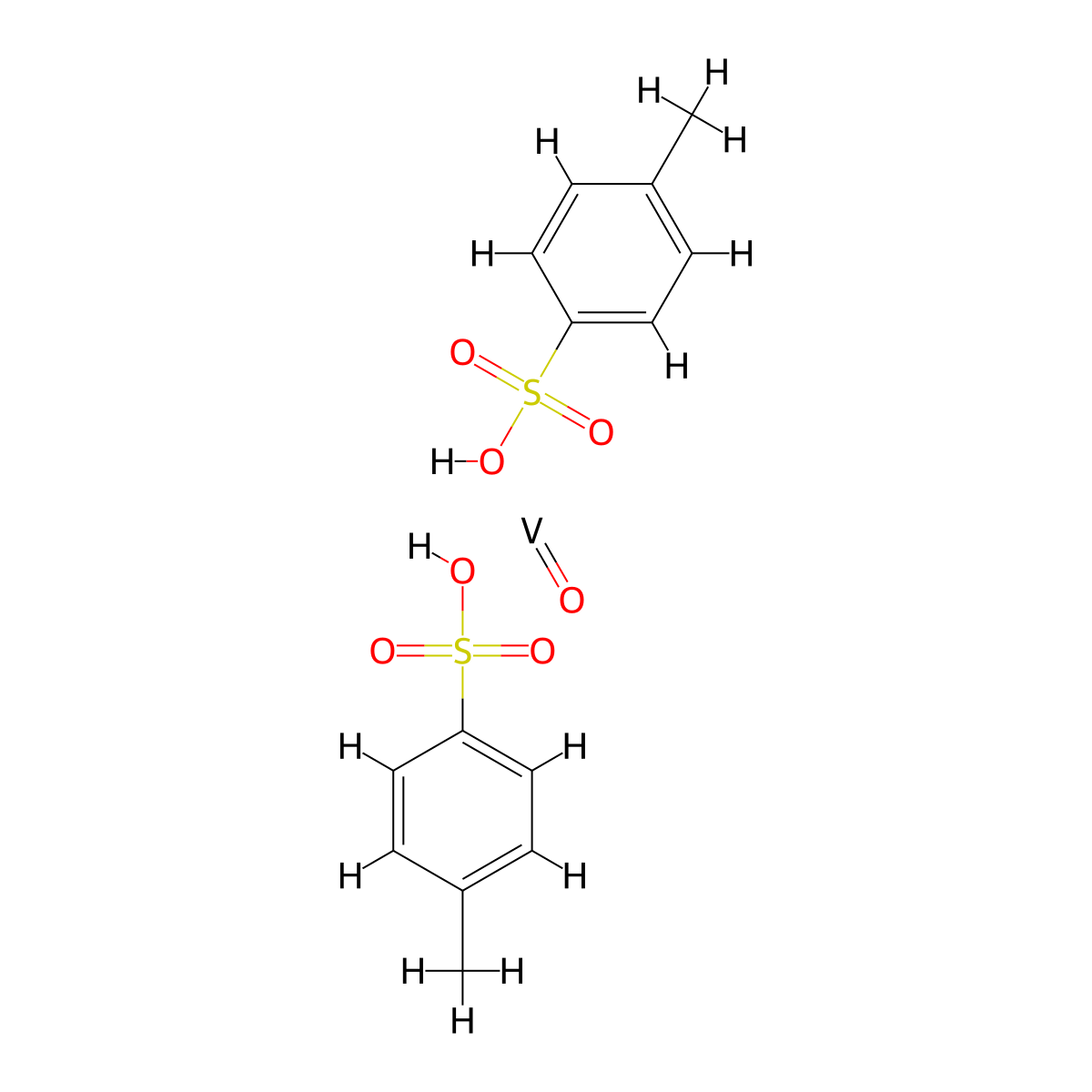 Oxobis(toluene-p-sulphonato)vanadium molecular structure, CAS 21493-51-6