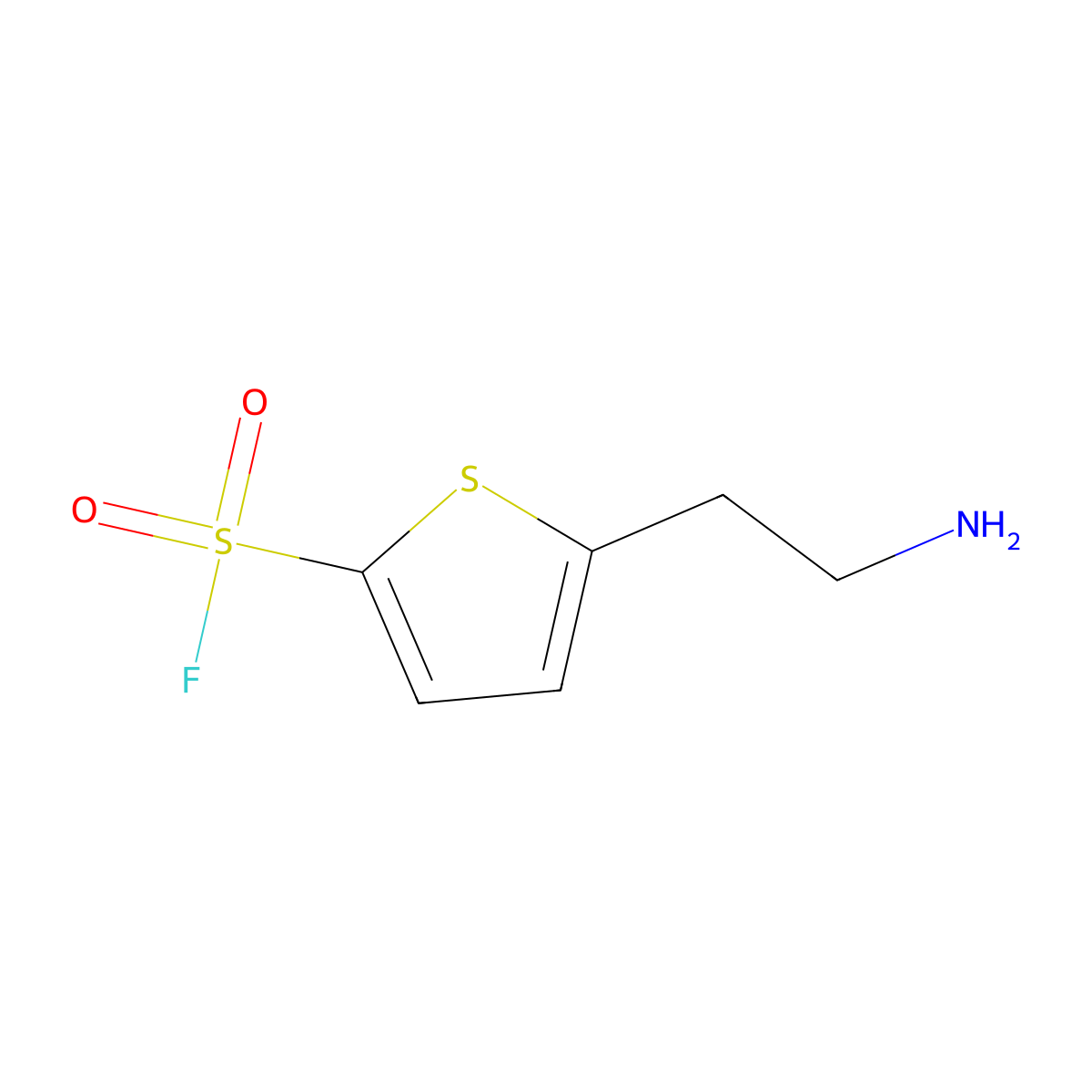 5-(2-Aminoethyl)thiophene-2-sulfonyl fluoride molecular structure, CAS 2149348-28-5