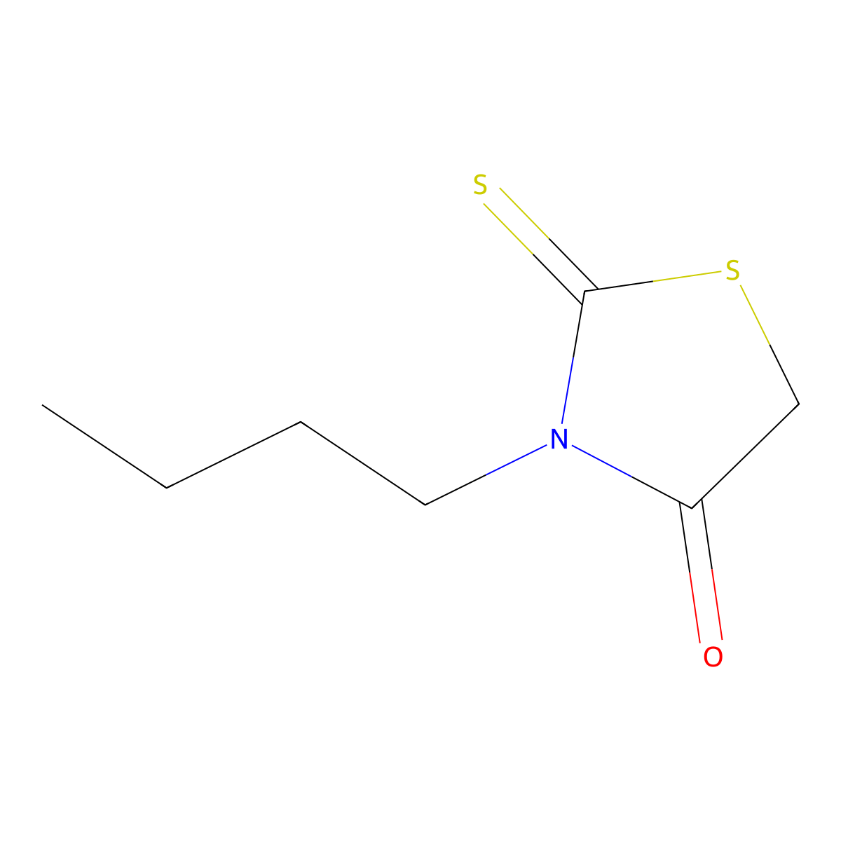 3-Butyl-2-thio-4-thiazolidinone molecular structure, CAS 21494-64-4