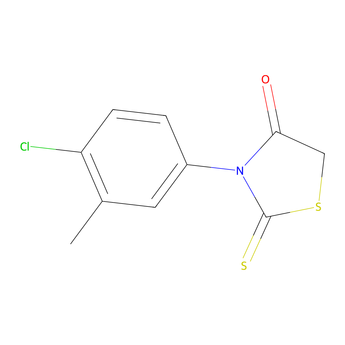 Rhodanine, 3-(4-chloro-m-tolyl)- molecular structure, CAS 21494-77-9