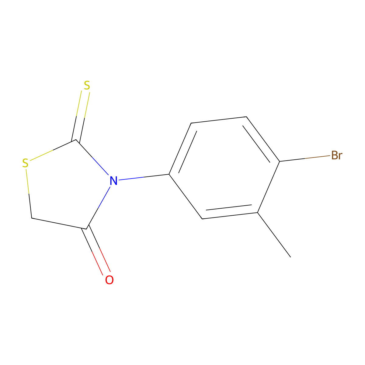 Rhodanine, 3-(4-bromo-m-tolyl)- molecular structure, CAS 21494-78-0