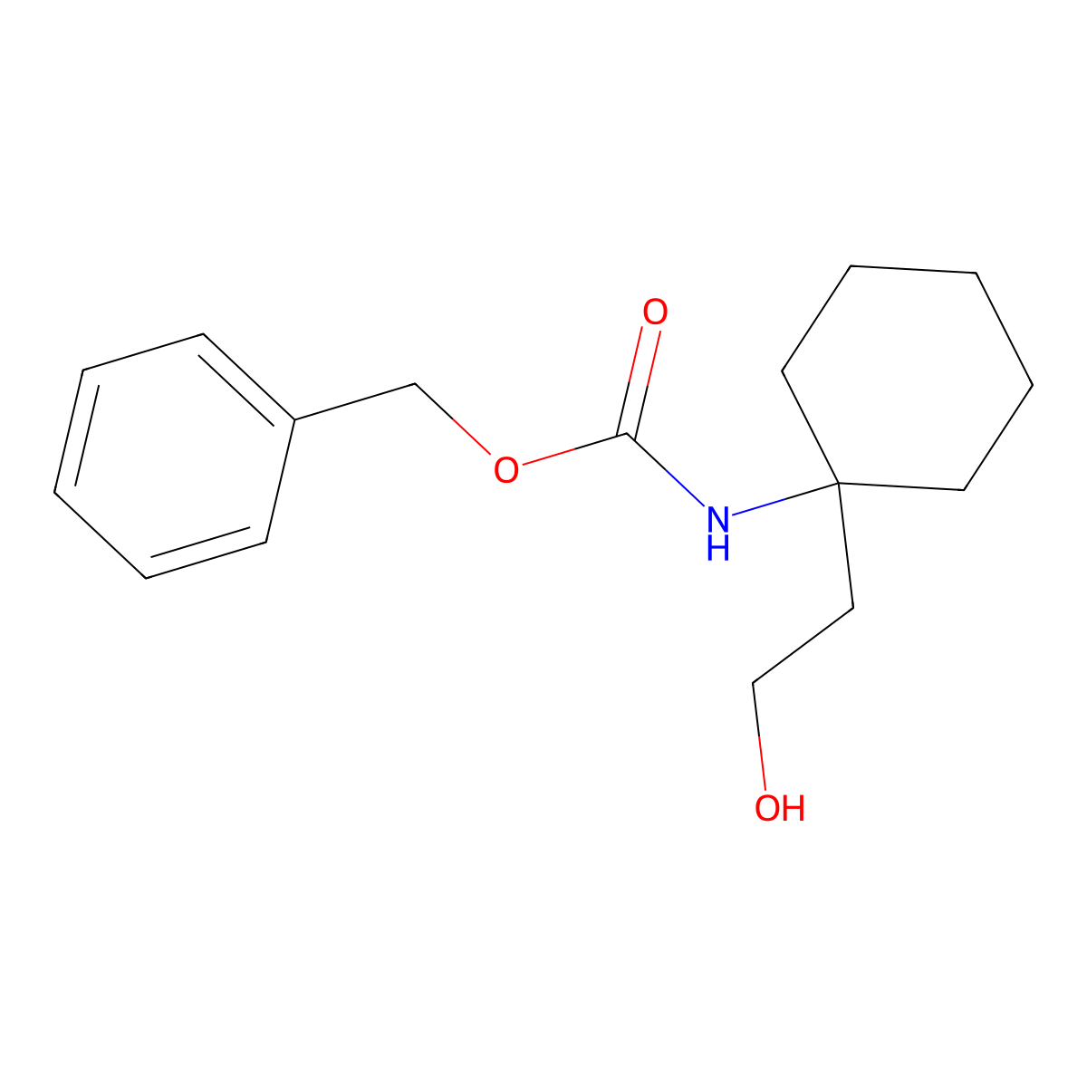 benzyl N-[1-(2-hydroxyethyl)cyclohexyl]carbamate molecular structure, CAS 2149455-47-8