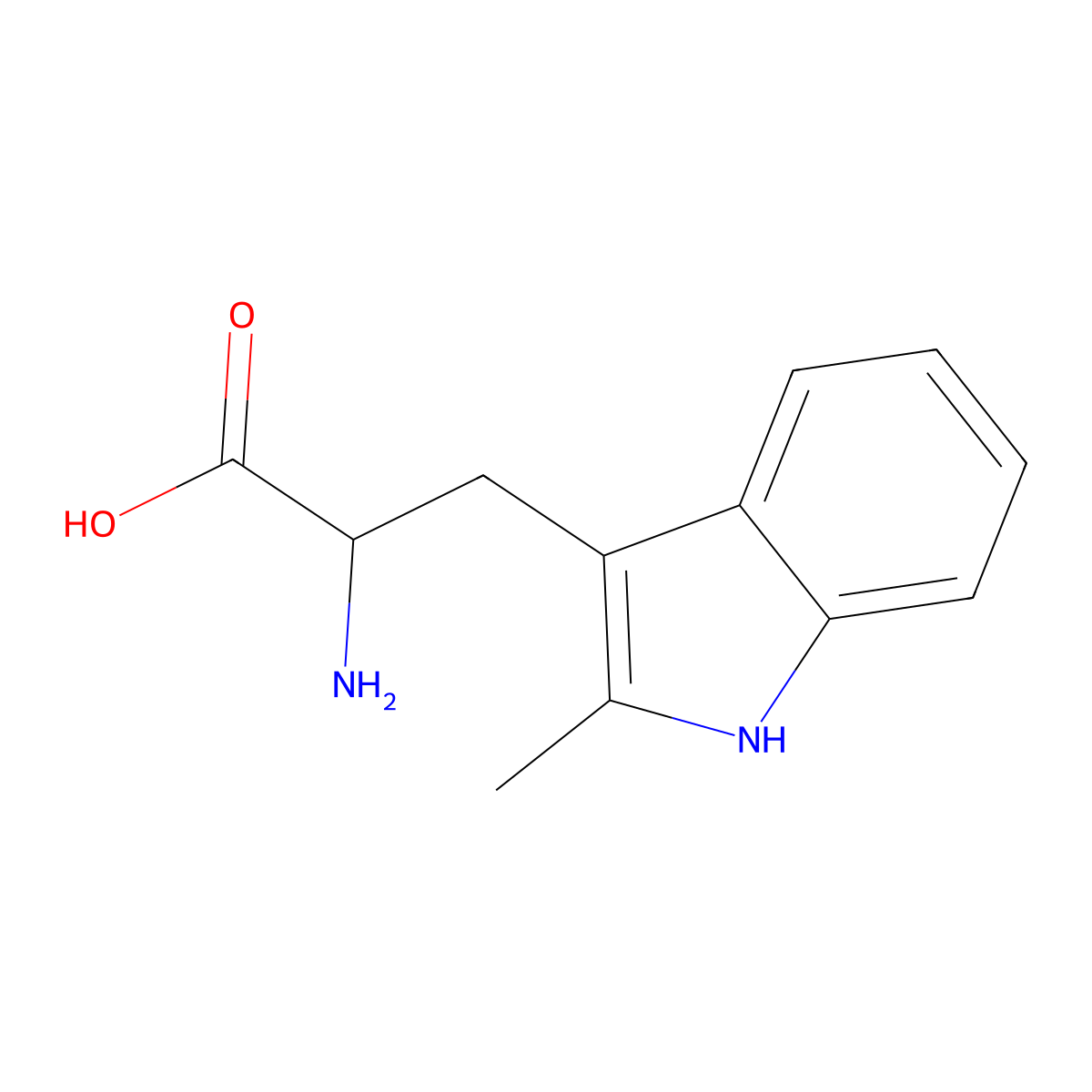 2-Methyl-DL-tryptophan molecular structure, CAS 21495-41-0