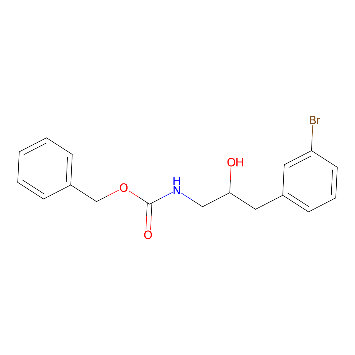 benzyl N-[3-(3-bromophenyl)-2-hydroxypropyl]carbamate molecular structure, CAS 2149548-91-2