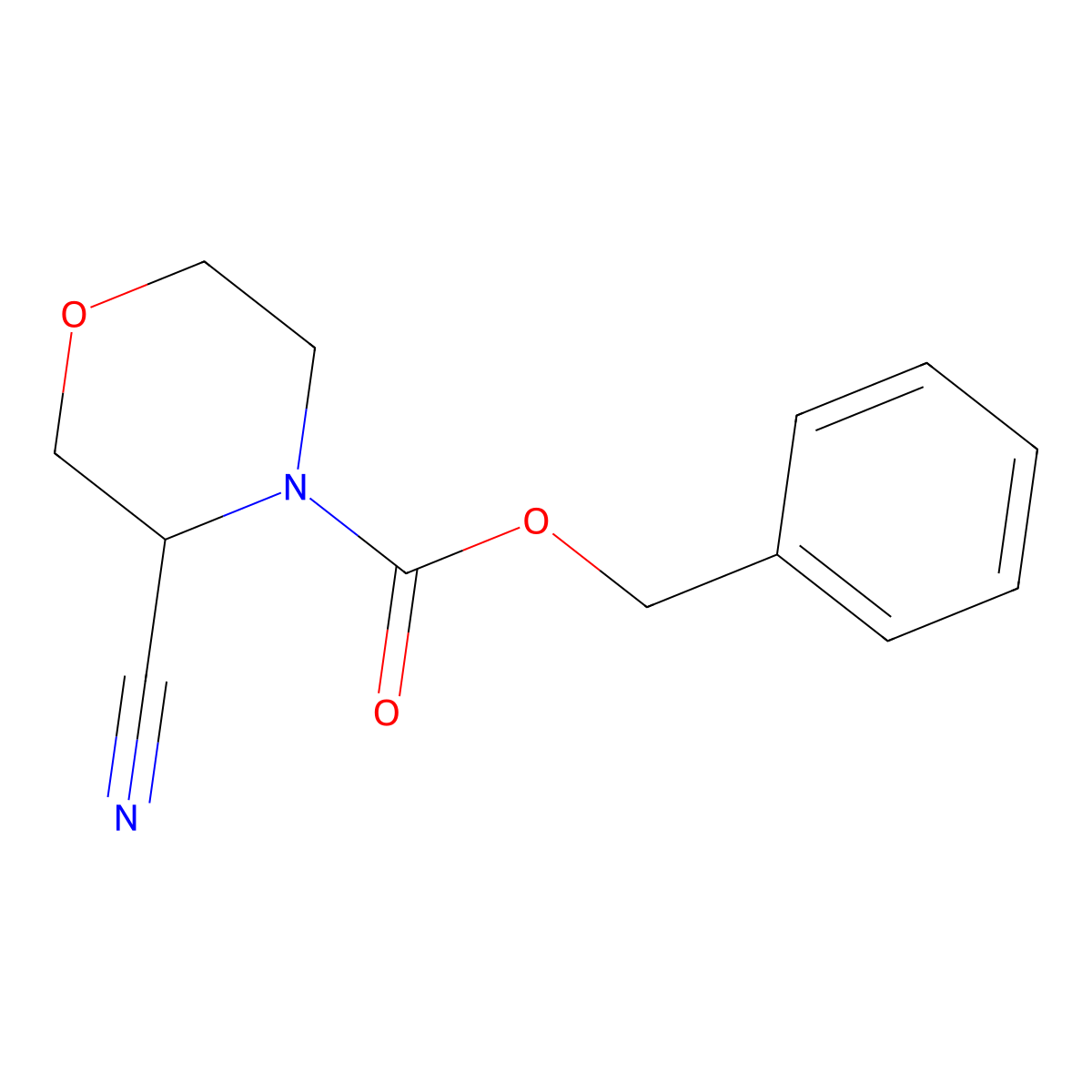 Benzyl 3-cyanomorpholine-4-carboxylate molecular structure, CAS 2149562-10-5