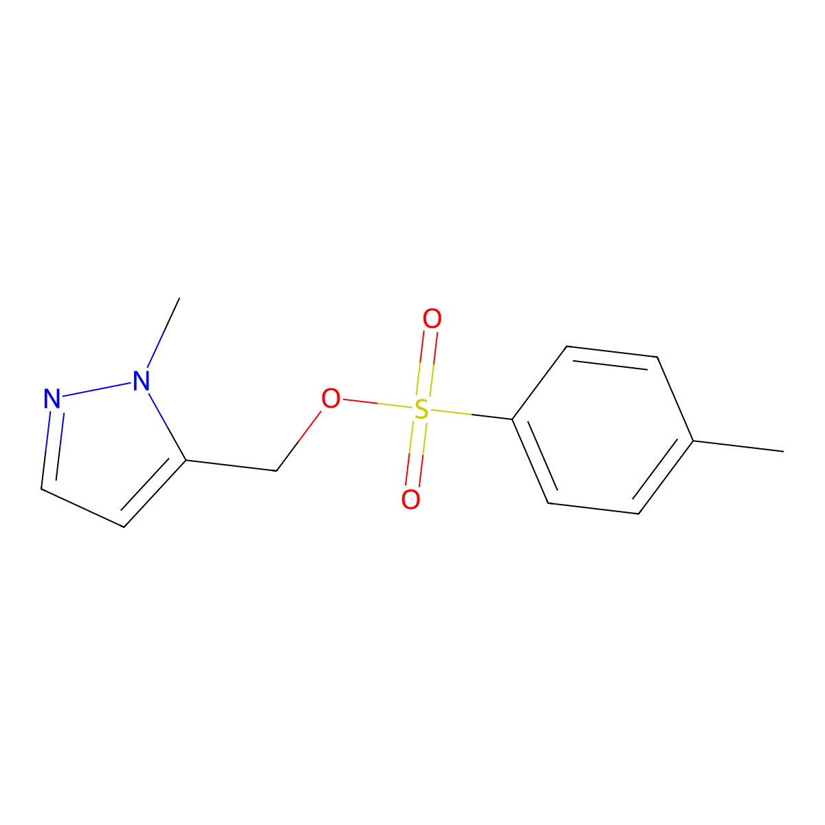 (1-methyl-1H-pyrazol-5-yl)methyl 4-methylbenzene-1-sulfonate molecular structure, CAS 2149573-73-7