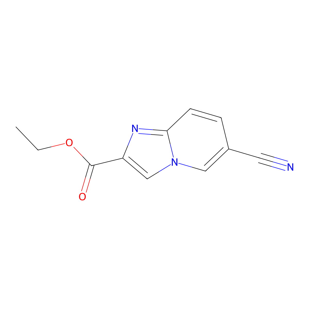 Ethyl 6-Cyanoimidazo[1,2-a]pyridine-2-carboxylate molecular structure, CAS 214958-33-5