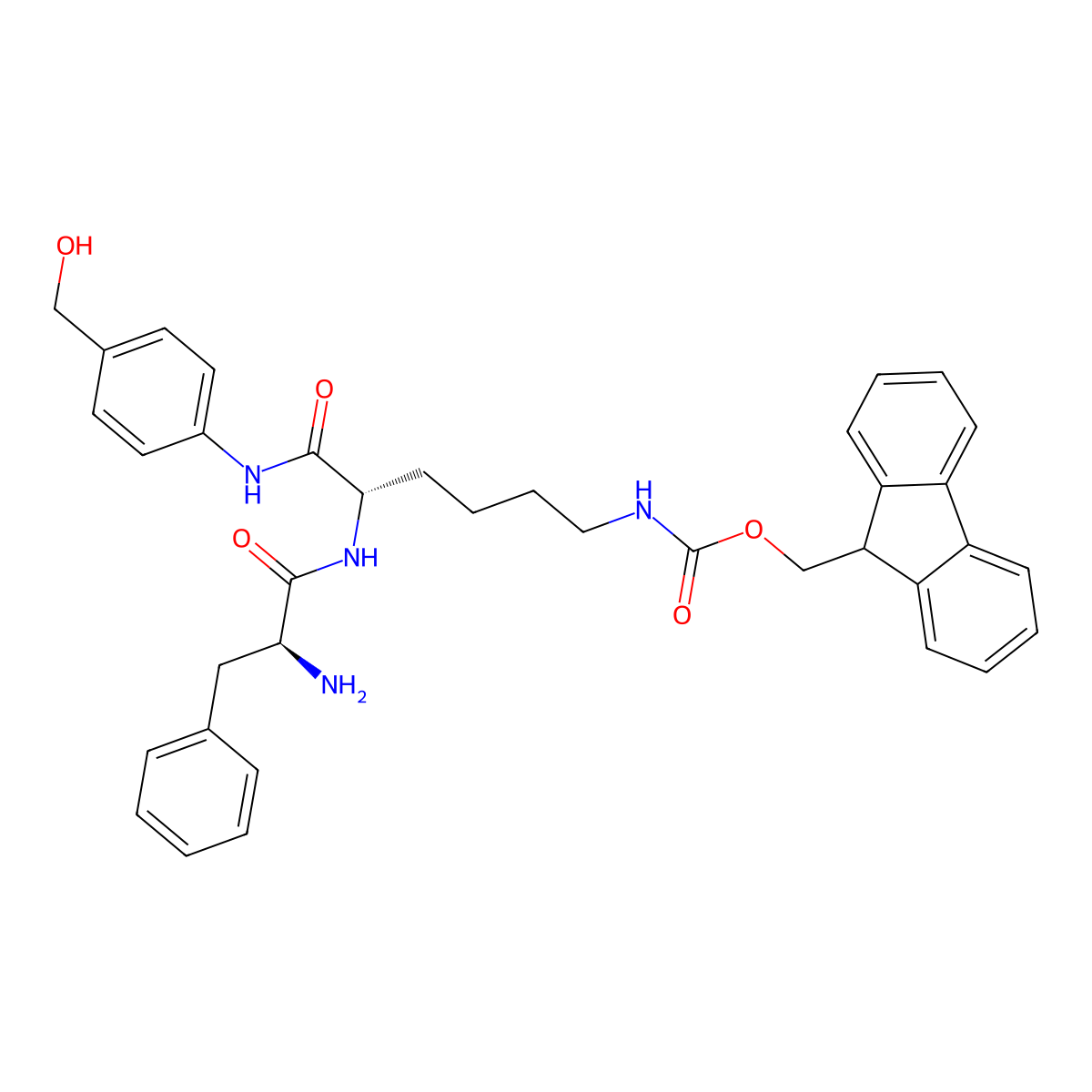 Phe-Lys(Fmoc)-PAB molecular structure, CAS 2149584-03-0