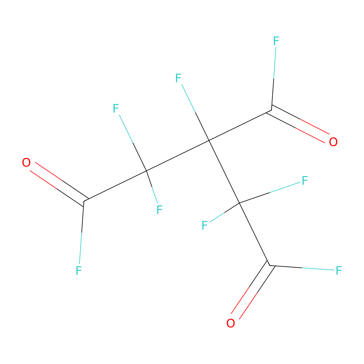 Perfluoropropane-1,2,3-tricarboxylic acid fluoride molecular structure, CAS 2149589-56-8