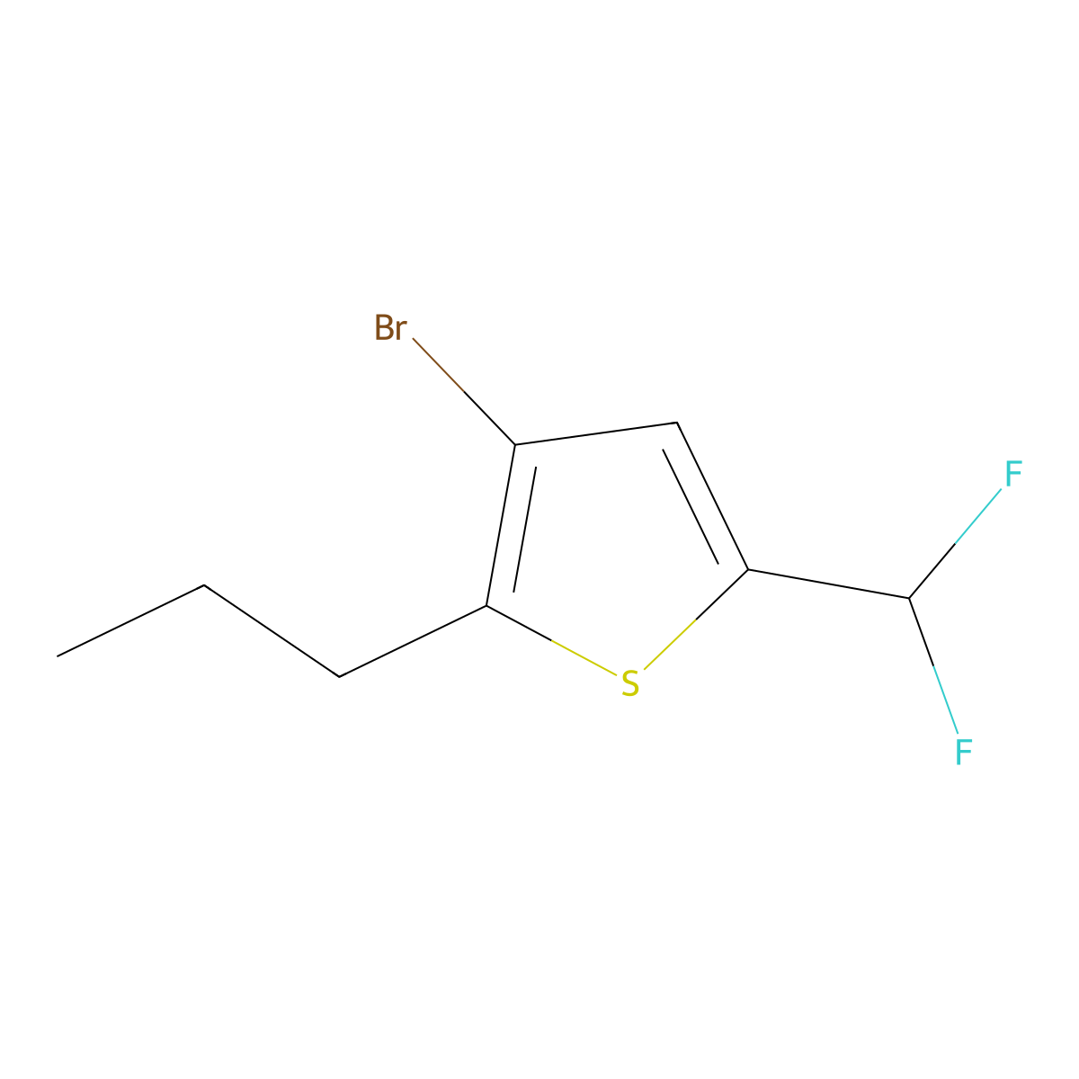 3-Bromo-5-(difluoromethyl)-2-propylthiophene molecular structure, CAS 2149589-61-5