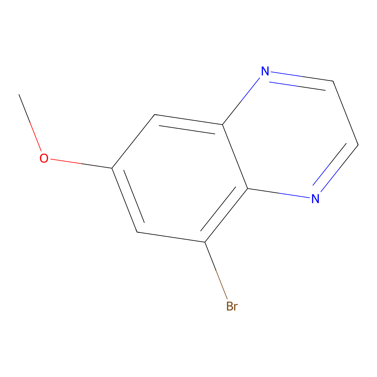5-Bromo-7-methoxyquinoxaline molecular structure, CAS 2149589-64-8