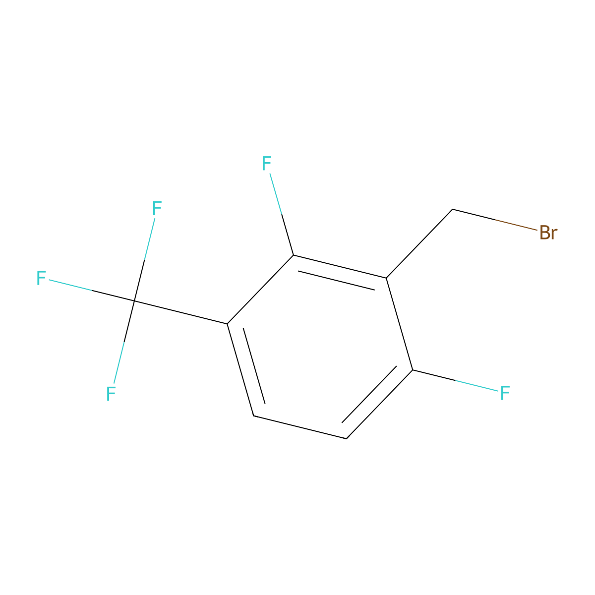 2,6-Difluoro-3-(trifluoromethyl)benzyl bromide molecular structure, CAS 2149589-86-4