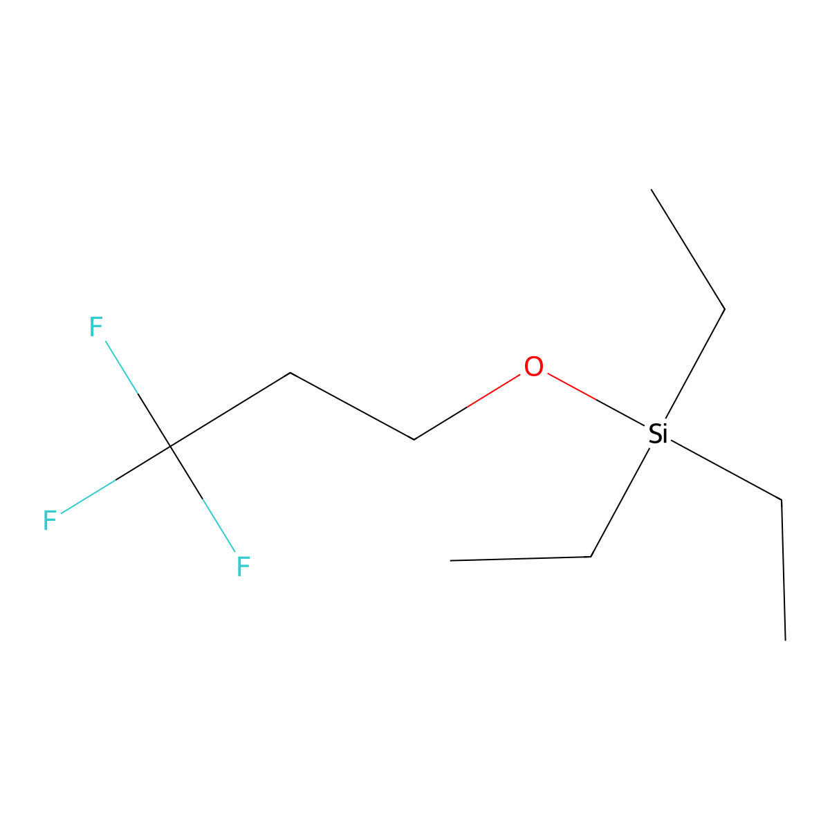 Triethyl(3,3,3-trifluoropropoxy)silane molecular structure, CAS 2149590-27-0