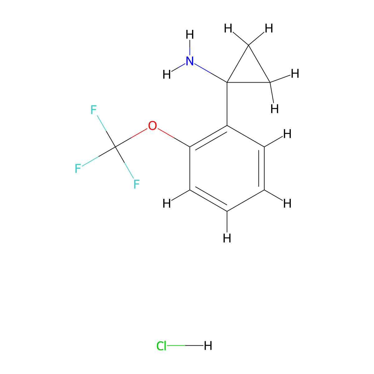 1-(2-(Trifluoromethoxy)phenyl)cyclopropanamine hydrochloride molecular structure, CAS 2149591-22-8