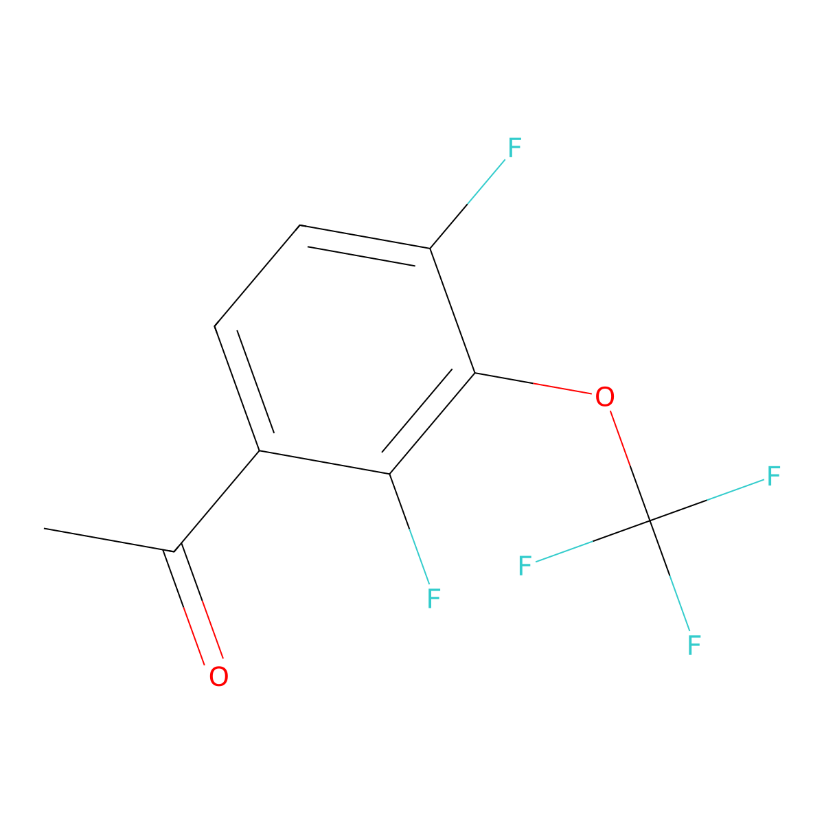 2',4'-Difluoro-3'-(trifluoromethoxy)acetophenone molecular structure, CAS 2149591-28-4