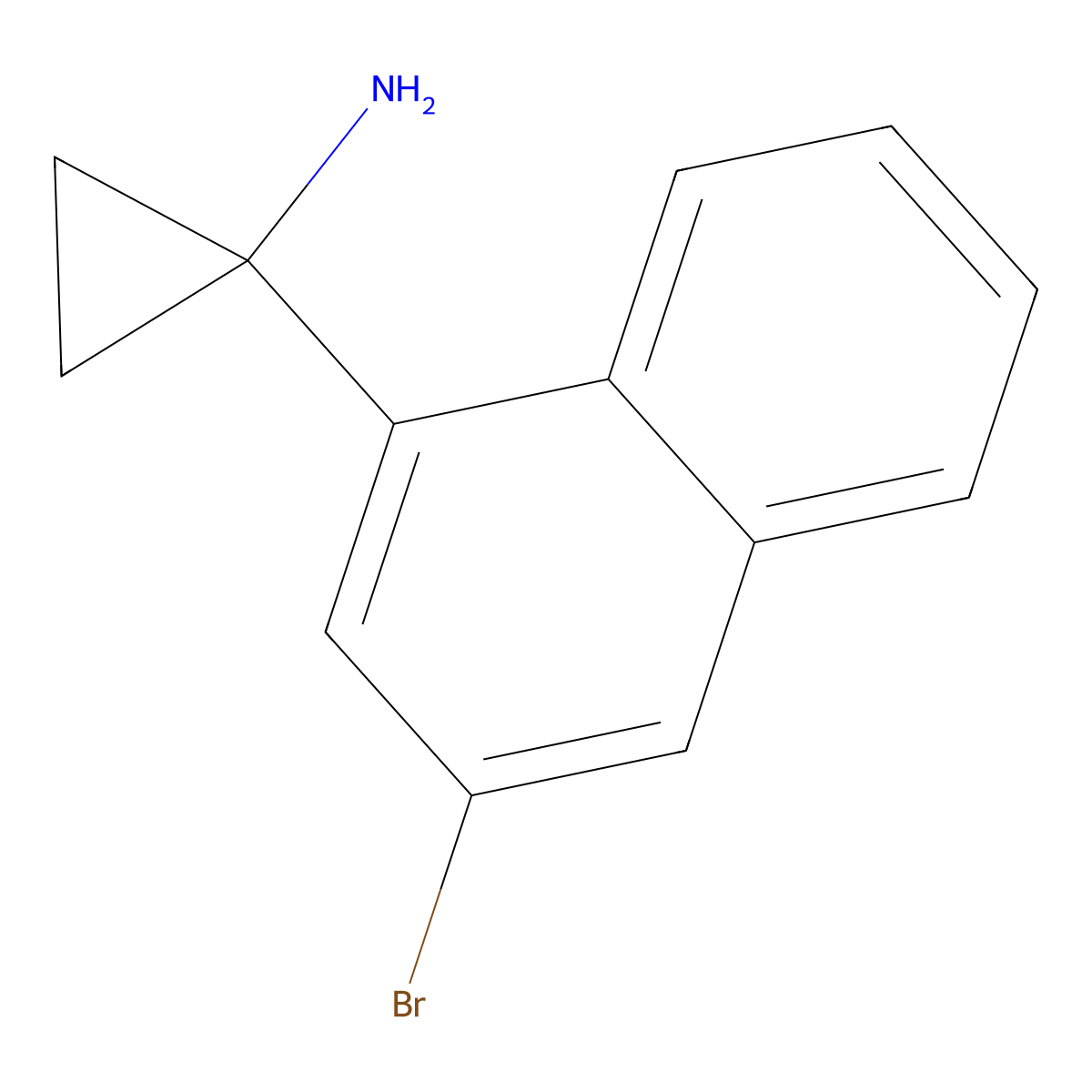 1-(3-Bromonaphthalen-1-YL)cyclopropan-1-amine molecular structure, CAS 2149591-30-8