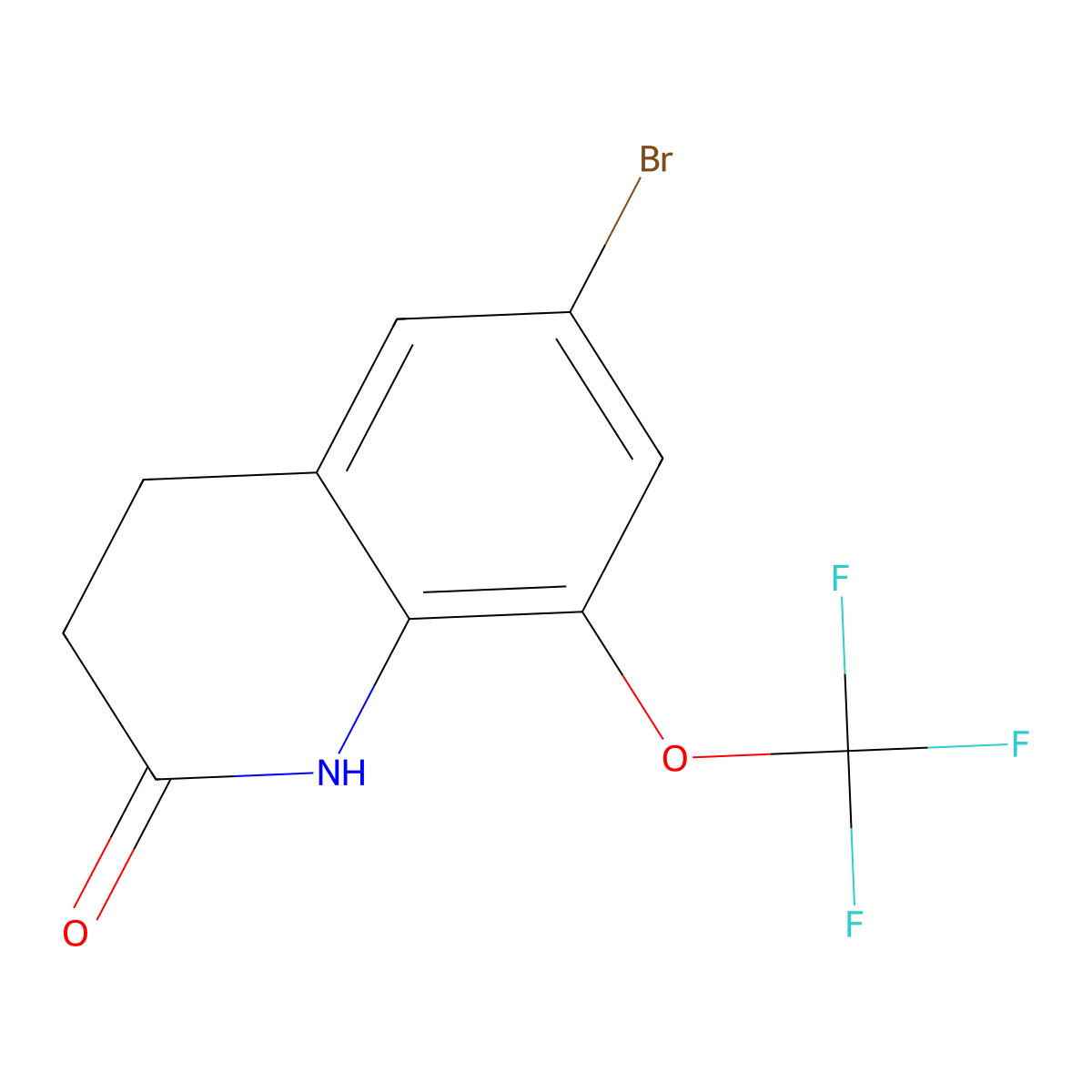 6-Bromo-8-(trifluoromethoxy)-1,2,3,4-tetrahydroquinolin-2-one molecular structure, CAS 2149591-38-6