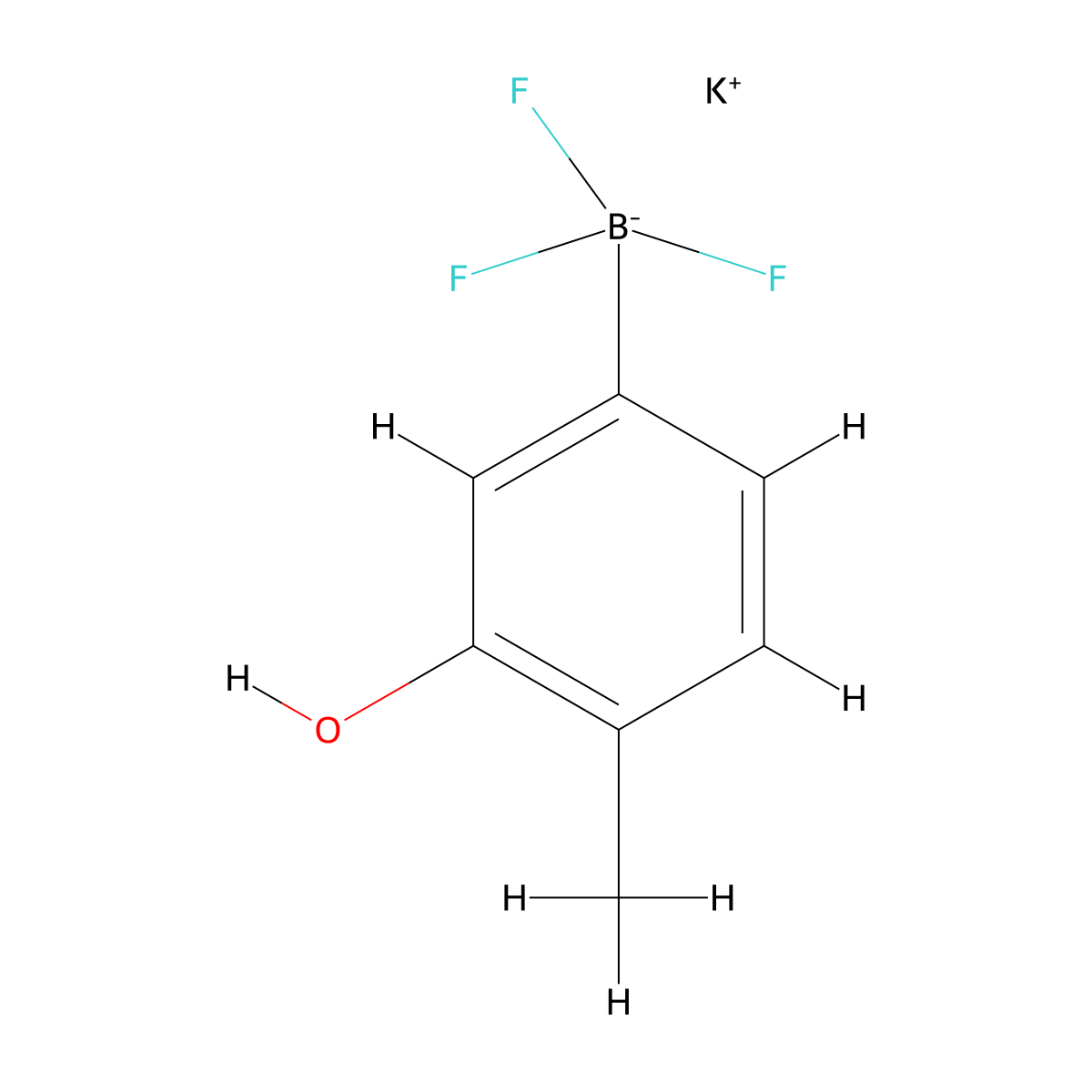 Potassium (3-hydroxy-4-methylphenyl)trifluoroborate molecular structure, CAS 2149596-13-2