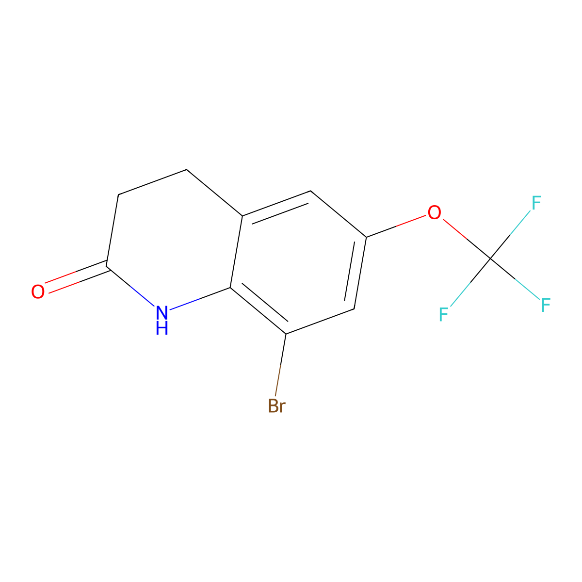 8-Bromo-6-(trifluoromethoxy)-1,2,3,4-tetrahydroquinoline-2-one molecular structure, CAS 2149597-02-2