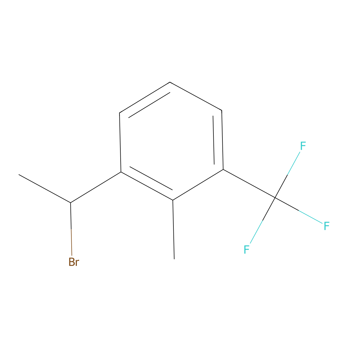 1-(1-Bromoethyl)-2-methyl-3-(trifluoromethyl)benzene molecular structure, CAS 2149597-33-9
