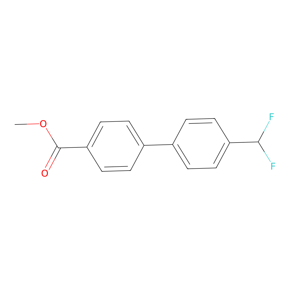 Methyl 4-[4-(difluoromethyl)phenyl]benzoate molecular structure, CAS 2149597-53-3