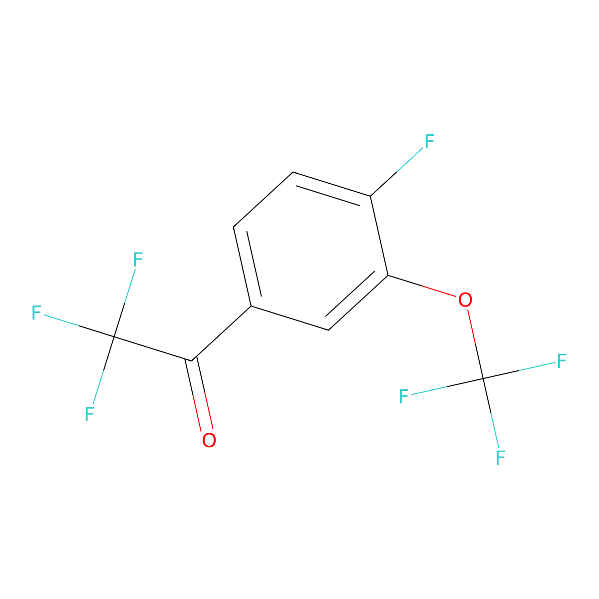 3'-(Trifluoromethoxy)-2,2,2,4'-tetrafluoroacetophenone molecular structure, CAS 2149597-93-1