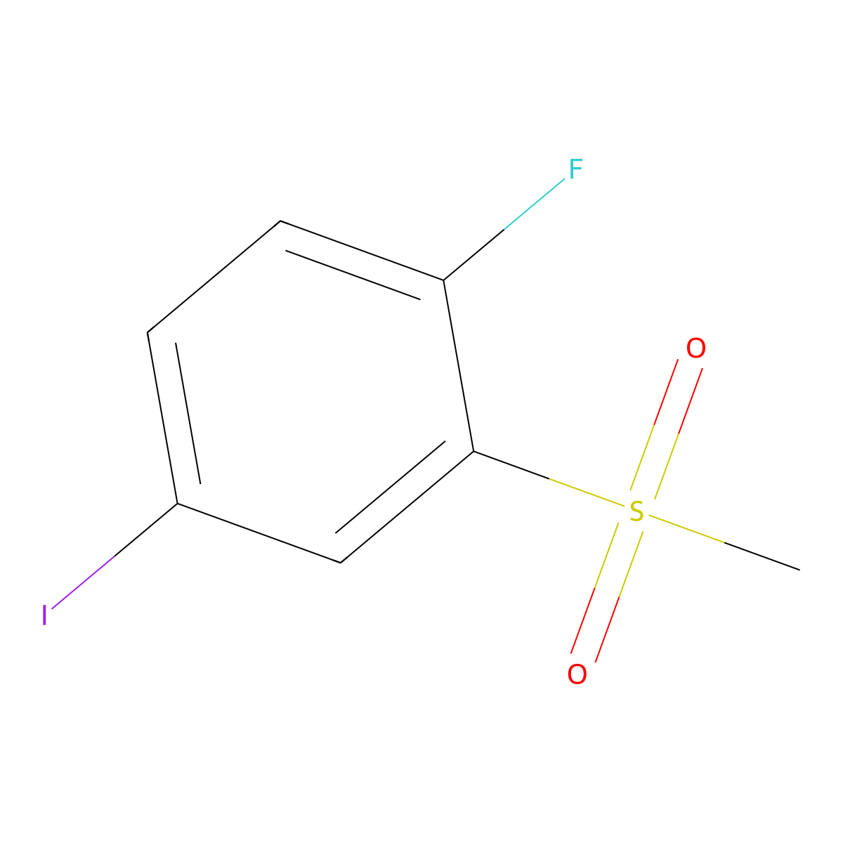 1-Fluoro-4-iodo-2-(methylsulfonyl)benzene molecular structure, CAS 2149598-13-8