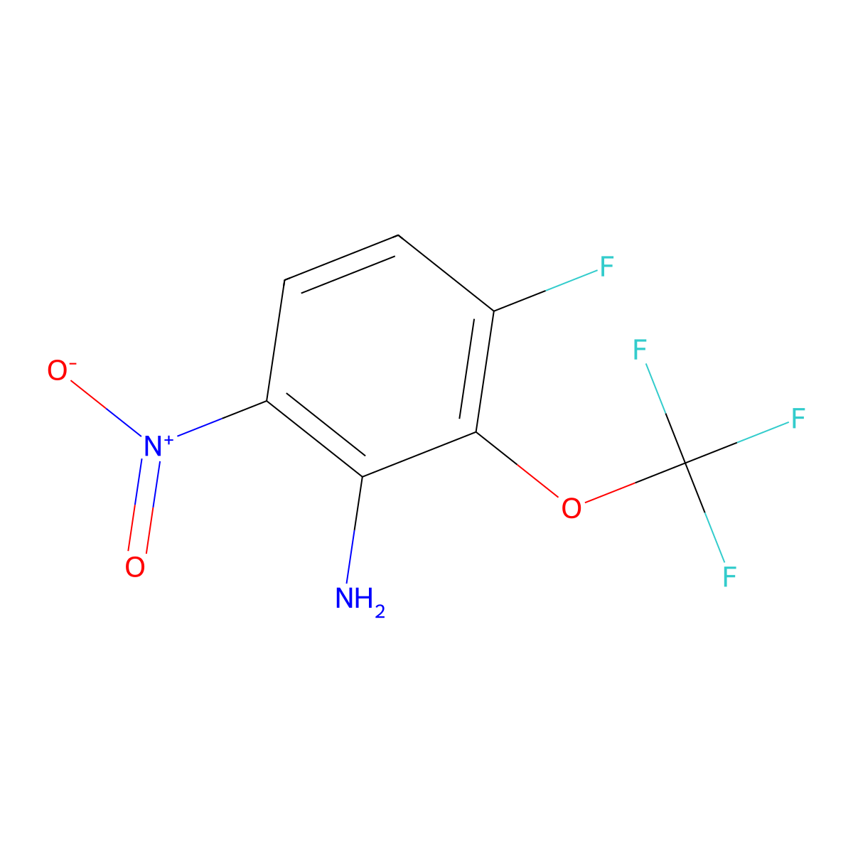 3-Fluoro-2-(trifluoromethoxy)-6-nitroaniline molecular structure, CAS 2149598-58-1