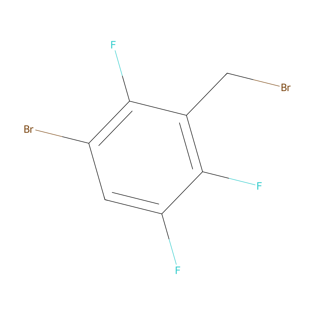 3-Bromo-2,5,6-trifluorobenzyl bromide molecular structure, CAS 2149598-68-3