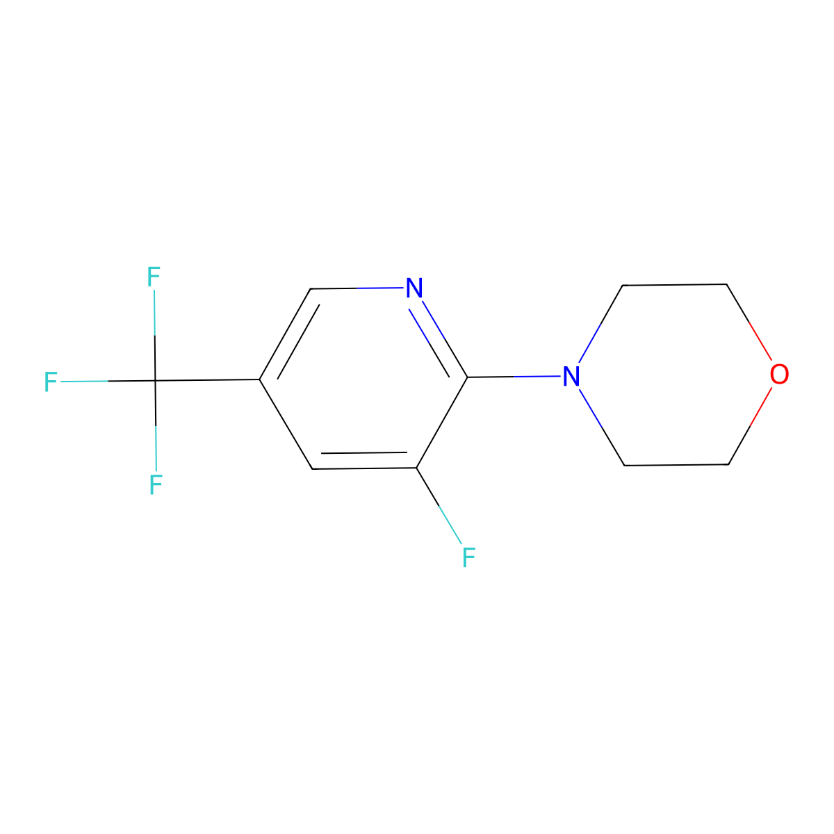 4-[3-Fluoro-5-(trifluoromethyl)pyridin-2-YL]morpholine molecular structure, CAS 2149598-70-7