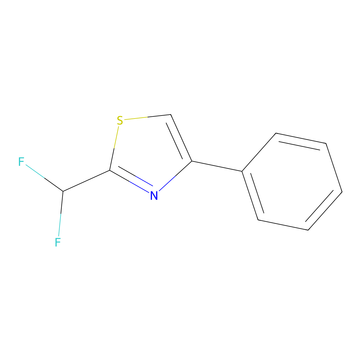 2-(Difluoromethyl)-4-phenylthiazole molecular structure, CAS 2149601-28-3