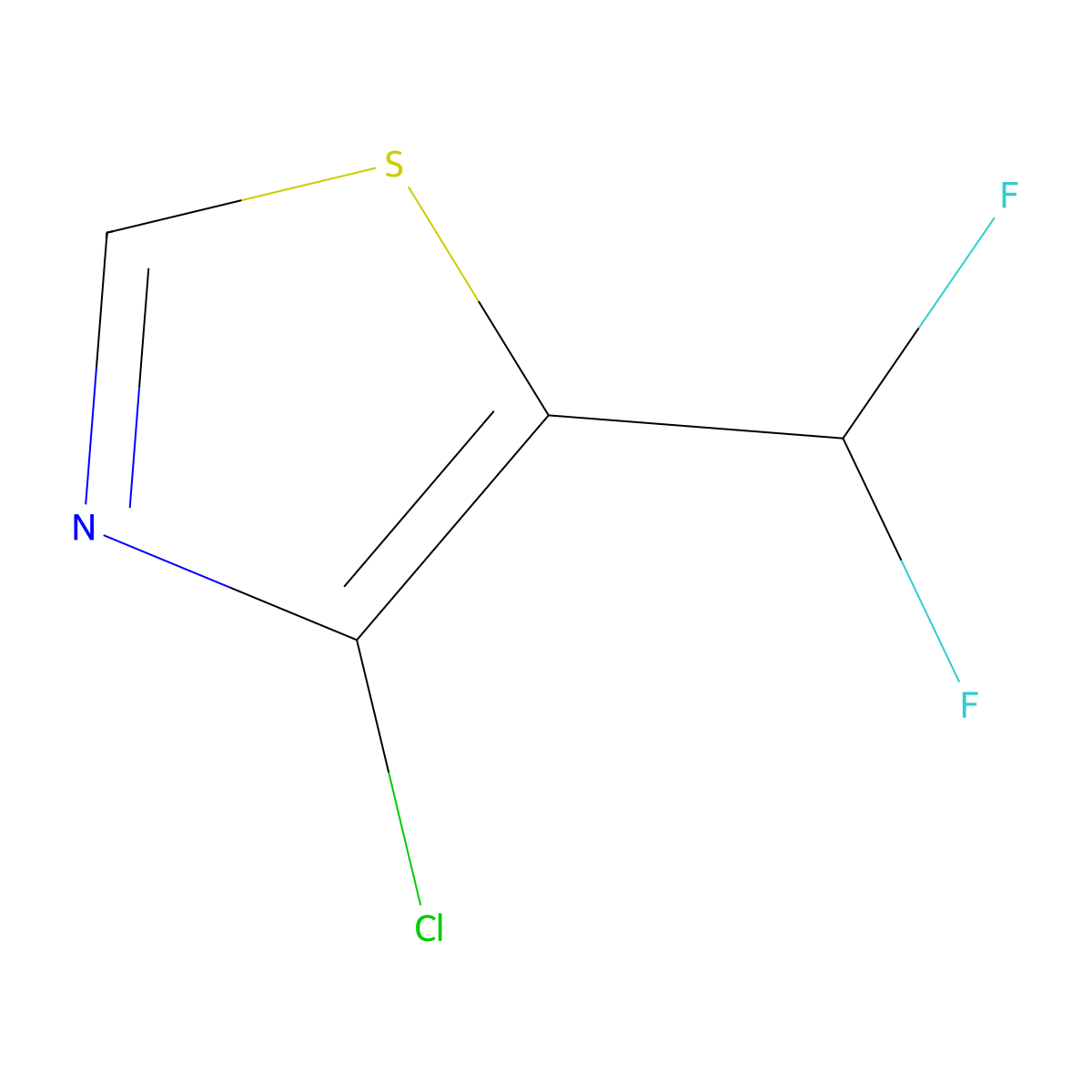 4-Chloro-5-(difluoromethyl)-1,3-thiazole molecular structure, CAS 2149601-31-8