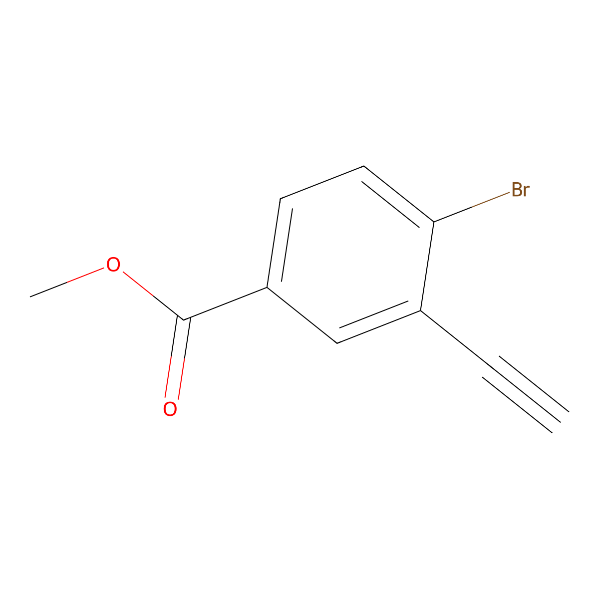 Methyl 4-bromo-3-ethynylbenzoate molecular structure, CAS 2149602-19-5