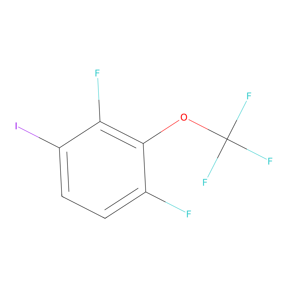2,4-Difluoro-3-(trifluoromethoxy)iodobenzene molecular structure, CAS 2149602-62-8