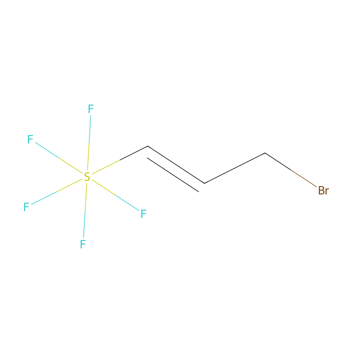 (3-Bromoprop-1-en-1-yl)pentafluorosulfane molecular structure, CAS 2149605-97-8