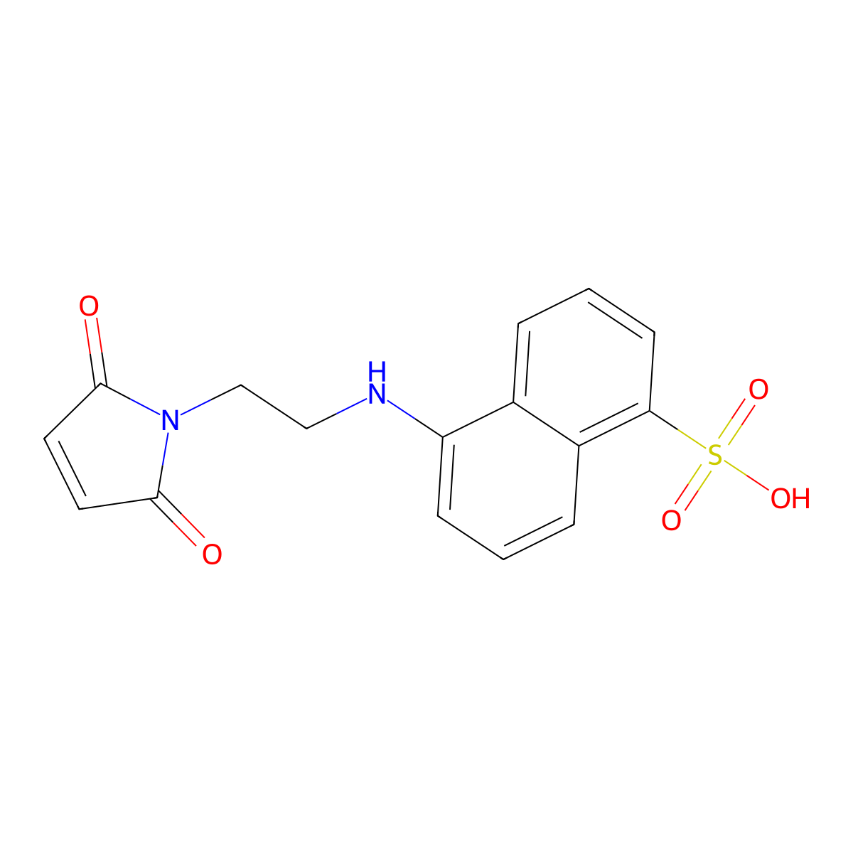 1-Naphthalenesulfonic acid, 5-[[2-(2,5-dihydro-2,5-dioxo-1H-pyrrol-1-yl)ethyl]amino]- molecular structure, CAS 2149639-01-8