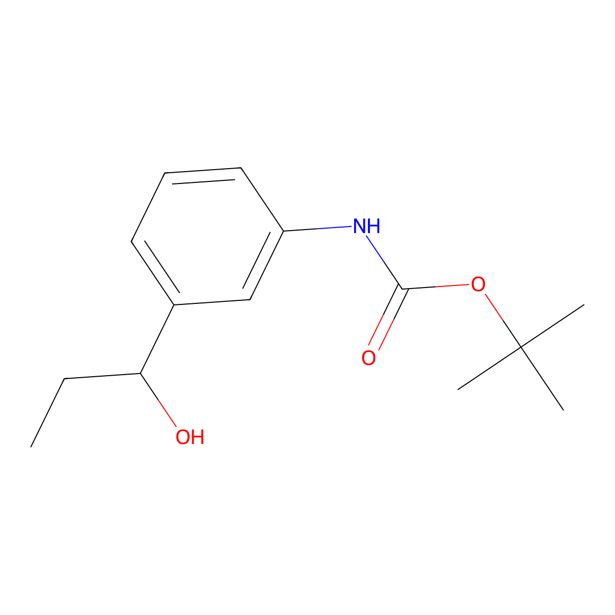 tert-butyl N-[3-(1-hydroxypropyl)phenyl]carbamate molecular structure, CAS 2149724-24-1