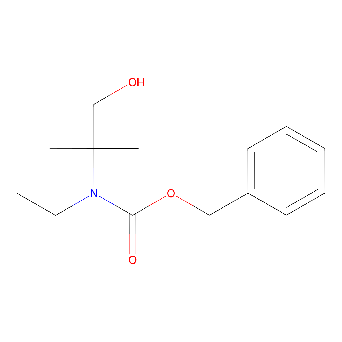 benzyl N-ethyl-N-(1-hydroxy-2-methylpropan-2-yl)carbamate molecular structure, CAS 2149752-53-2