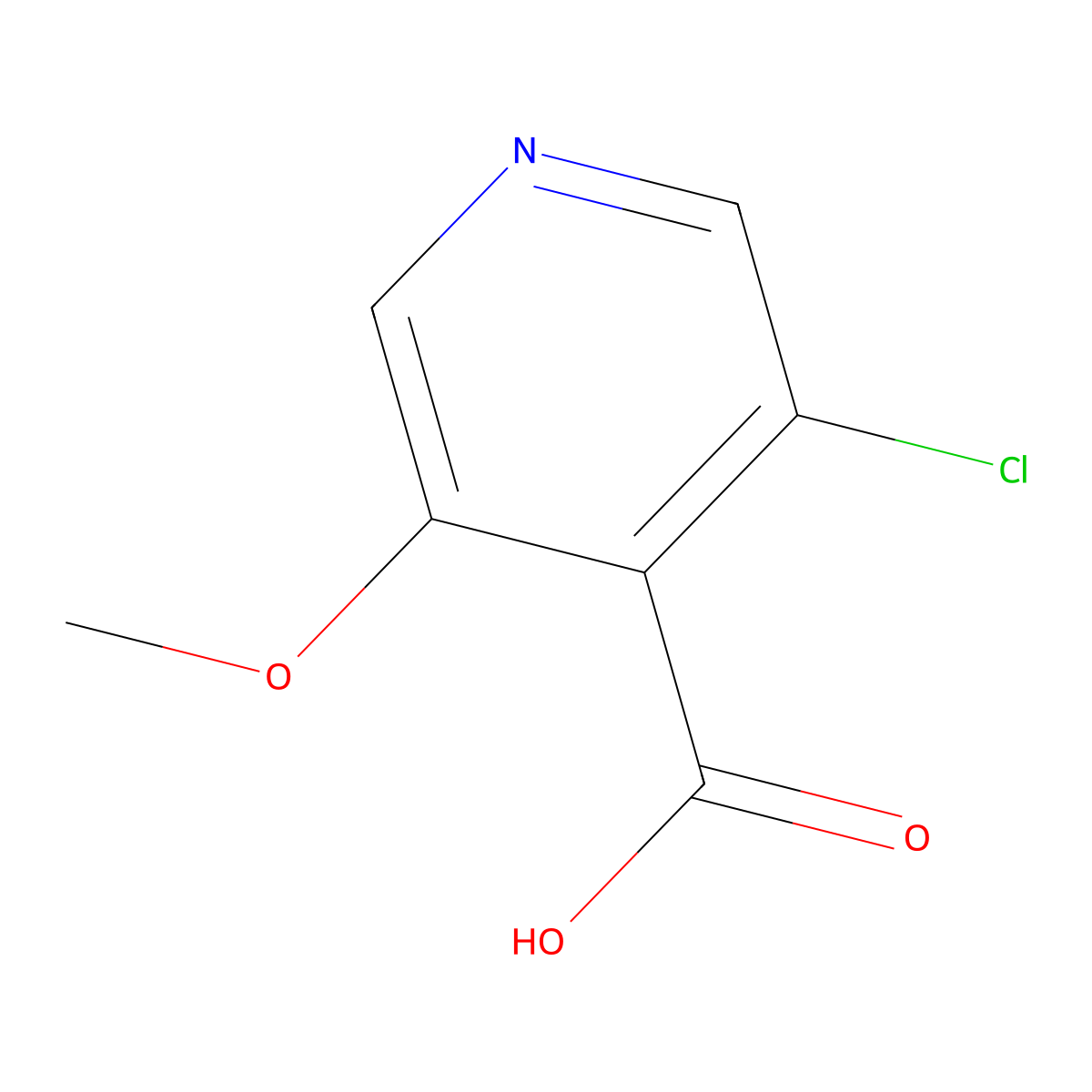 3-Chloro-5-methoxypyridine-4-carboxylic acid molecular structure, CAS 214976-36-0