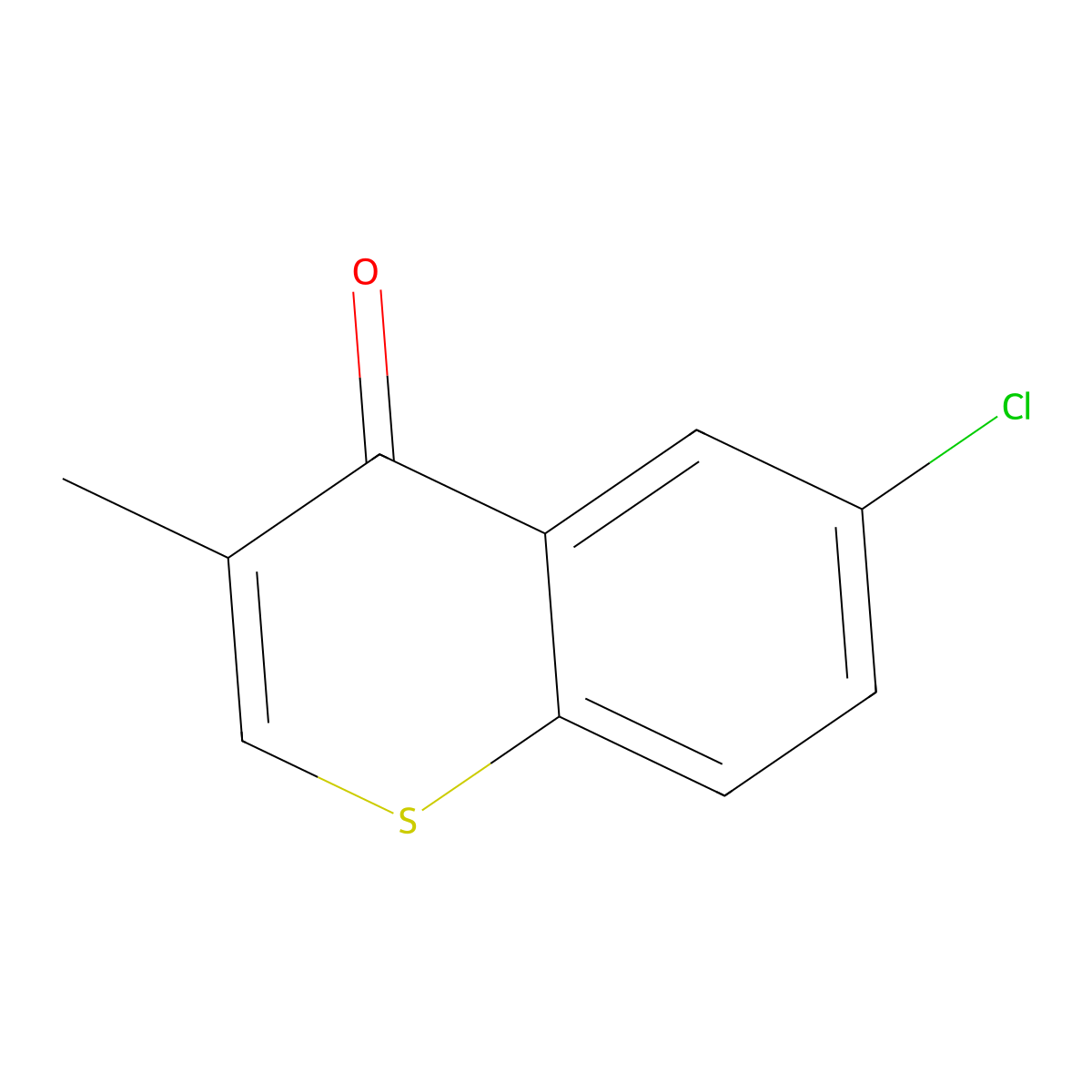 6-chloro-3-methyl-4H-thiochromen-4-one molecular structure, CAS 214977-67-0