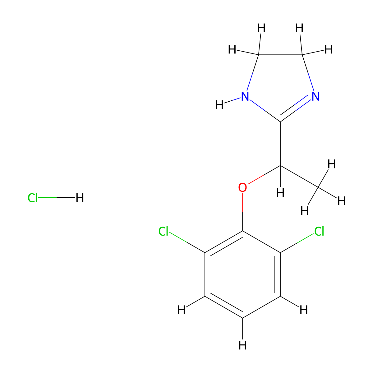 Lofexidine Hydrochloride molecular structure, CAS 21498-08-8