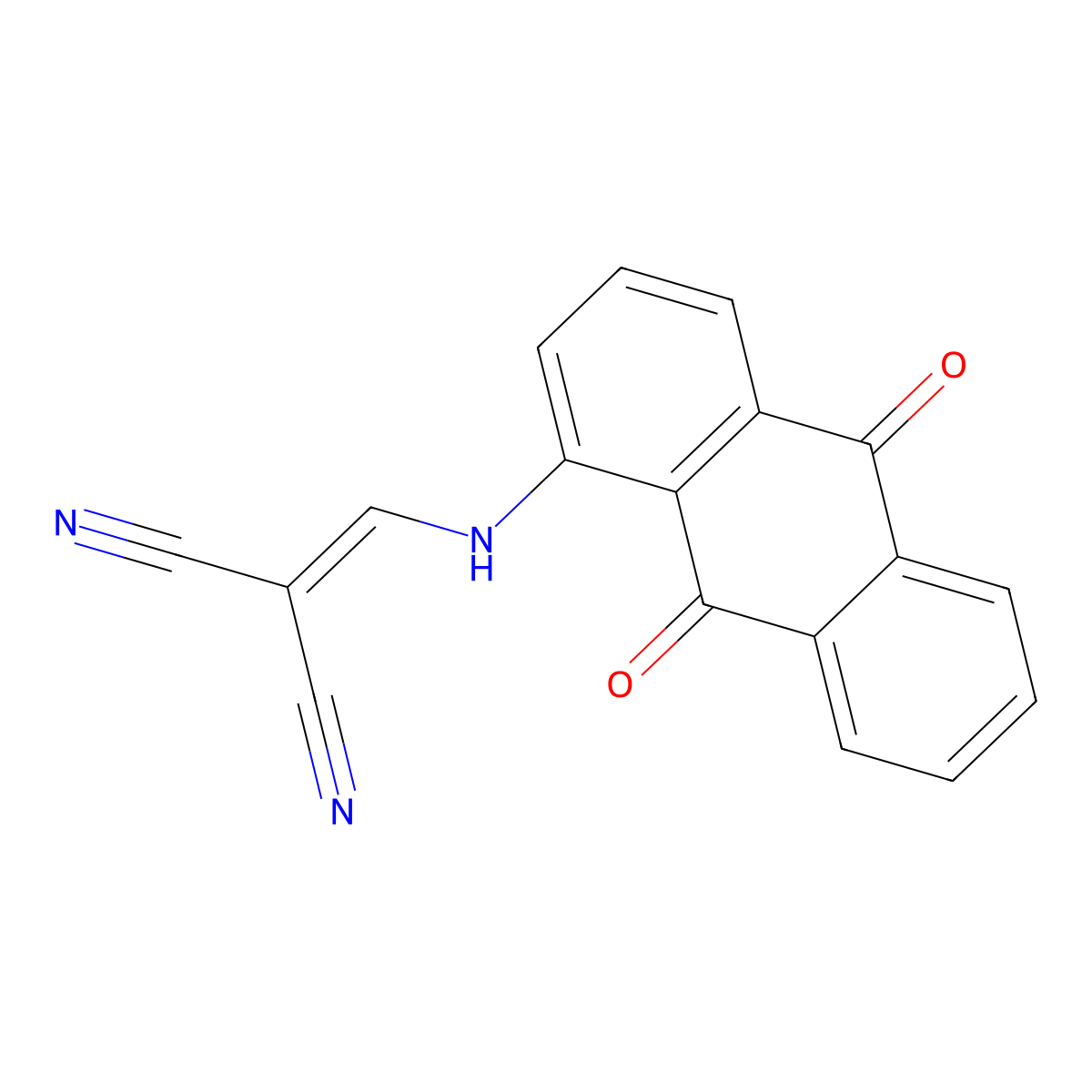 (((9,10-Dioxoanthryl)amino)methylene)methane-1,1-dicarbonitrile molecular structure, CAS 21498-77-1