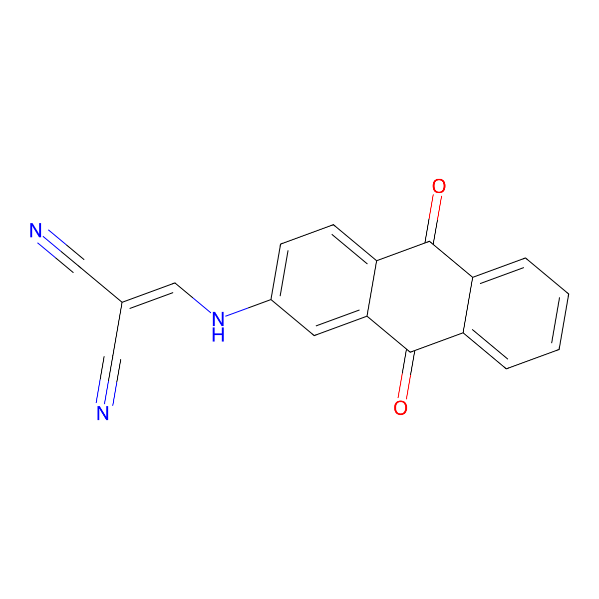 (((9,10-Dioxo-2-anthryl)amino)methylene)methane-1,1-dicarbonitrile molecular structure, CAS 21498-85-1